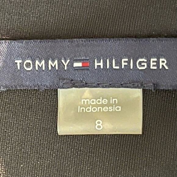 Tommy Hilfiger Black With Gold Detail Retro Y2K Shift Dress NWOT Size 8 - Picture 8 of 12